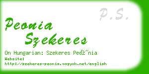 peonia szekeres business card